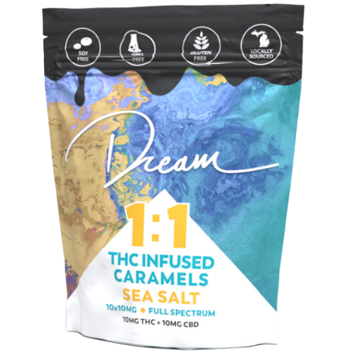 Photograph of product: Dream Sea Salt Caramel 10pk 100mg TH-oui : 100mg CBD