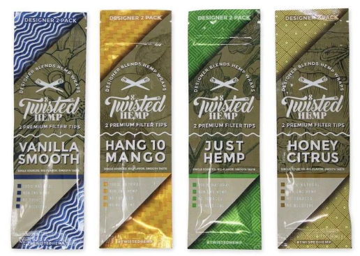 Photograph of product: Twisted Hemp Organic Wraps 2ct. - Mango