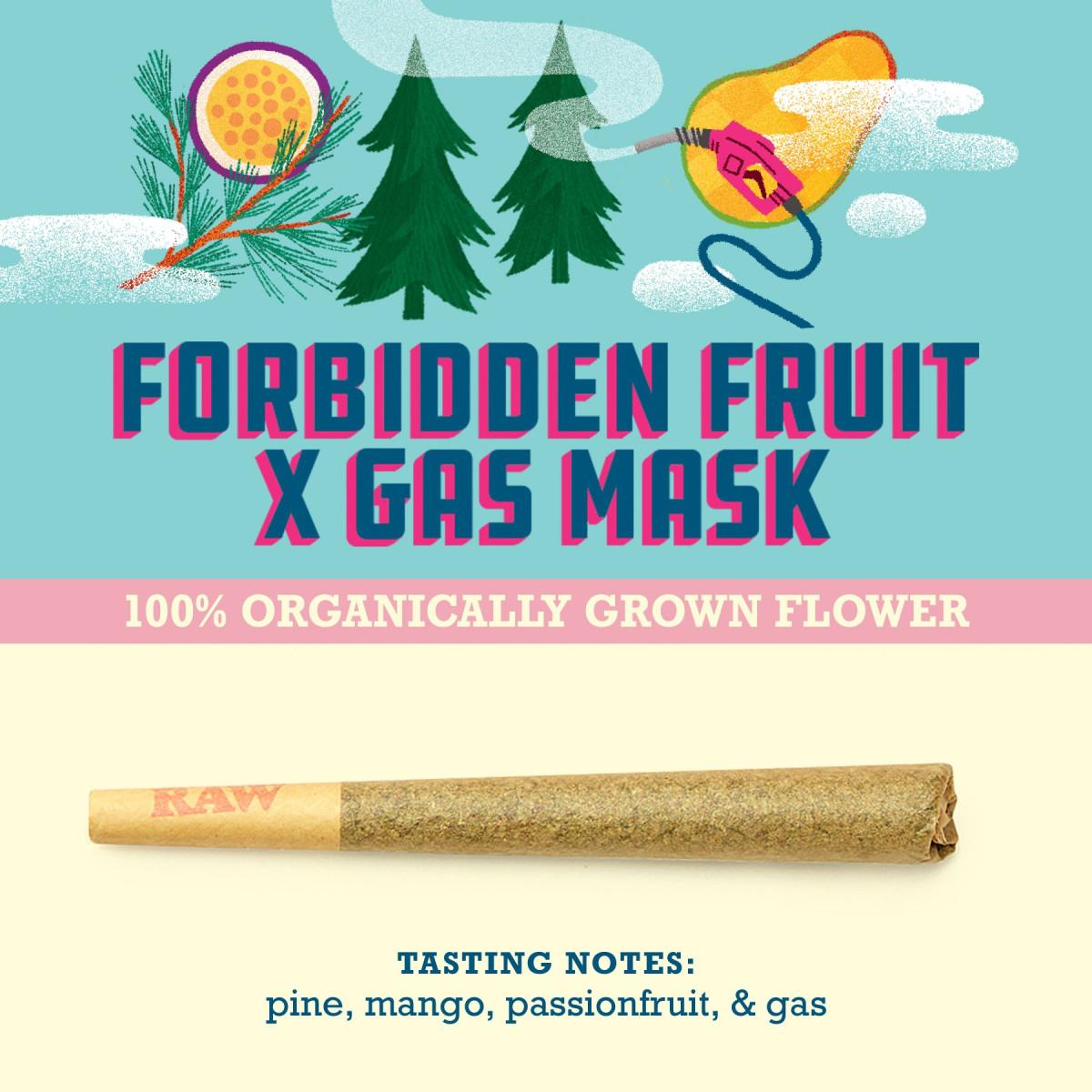 Photograph of product: Forbidden Fruit x Gas Mask Pre-Roll | 1g