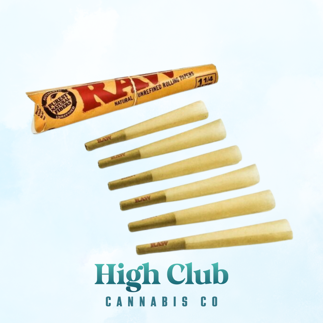 Photograph of product: Raw | Classic 1 1/4 6pk | Cones