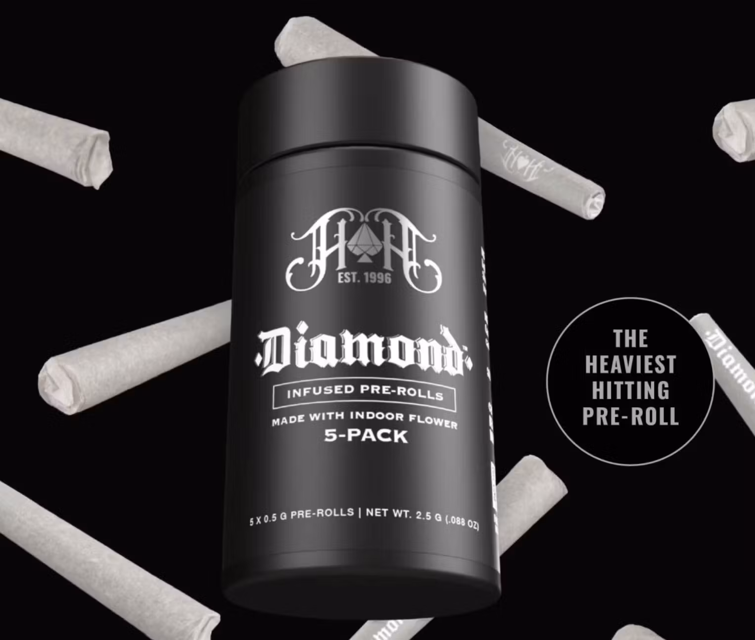 Photograph of product: Heavy Hitters | Permanent Marker | Infused Diamond Multipack | .5g 5pk