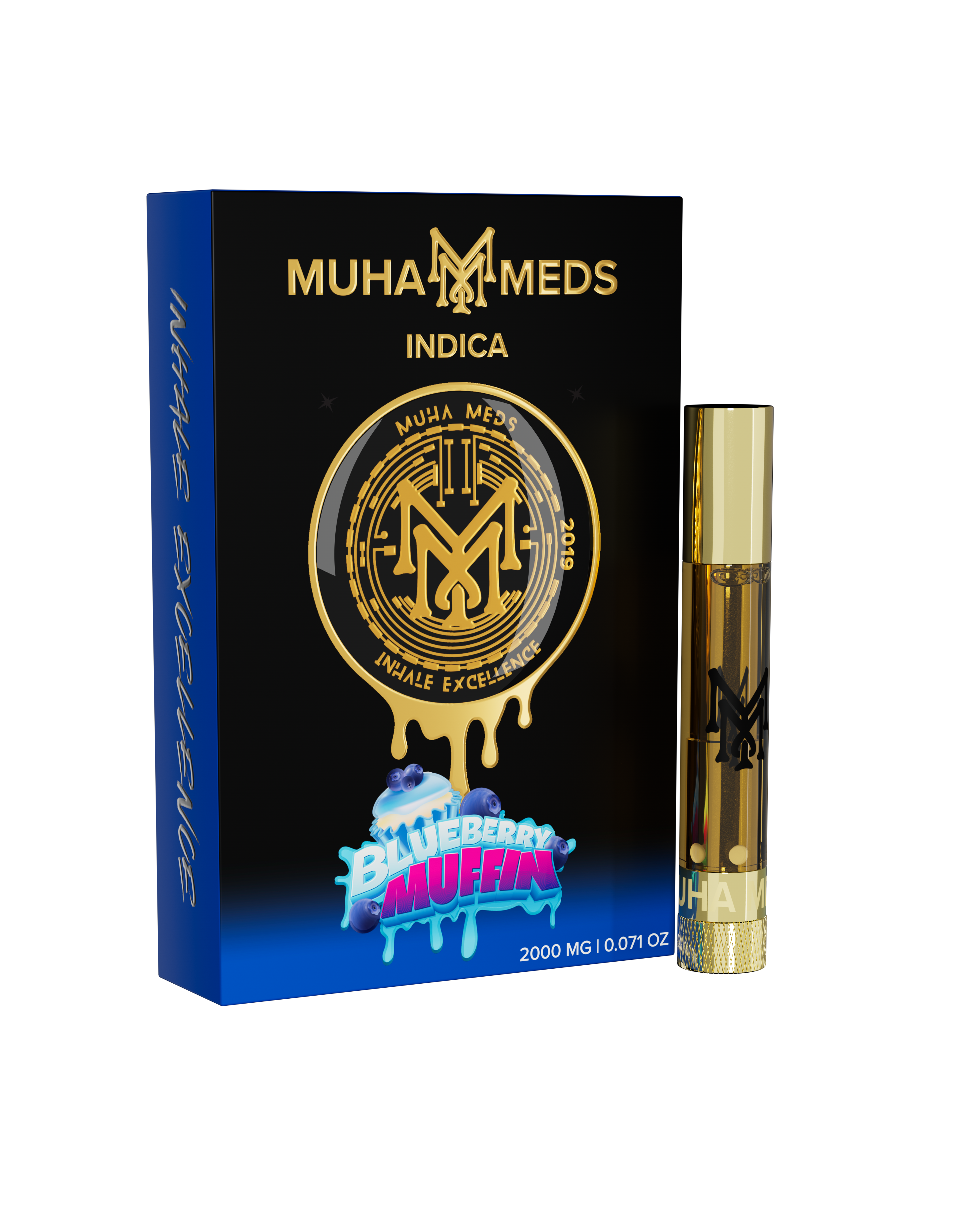 Photograph of product: Blueberry Muffin | Muha Meds | 510 Cart | 2g