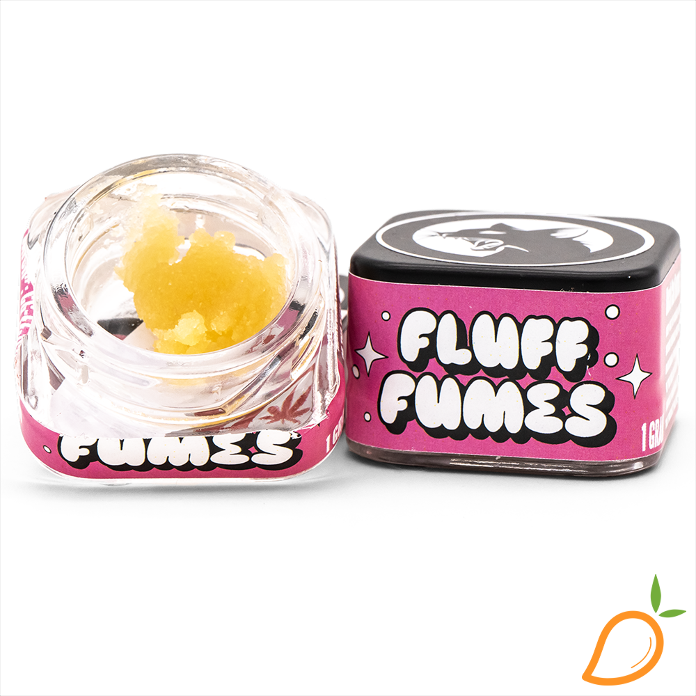 Photograph of product: 1g Fluff Fumes Cured Sugar Black Cat Extracts