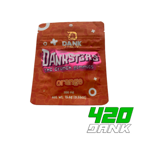 Photograph of product: Danksters - 200mg Nerd Gummies - Orange