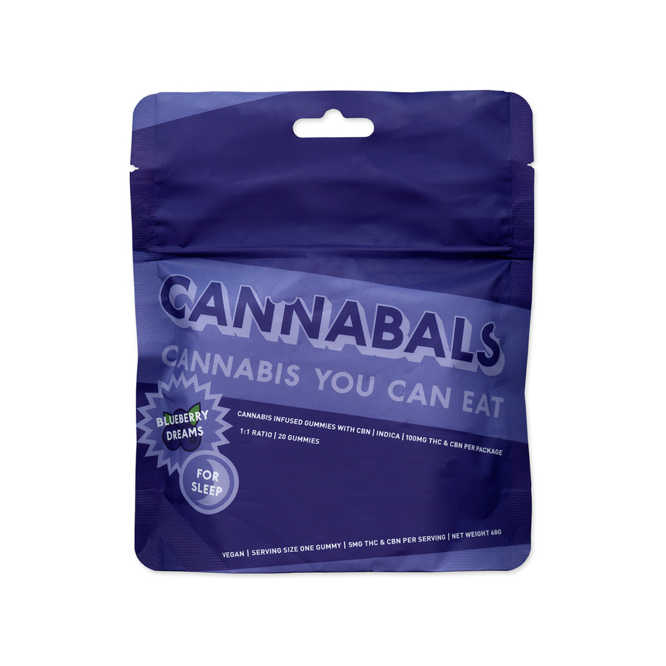 Photograph of product: Cannabals Blueberry Dreams 20pk 5mg Gummies