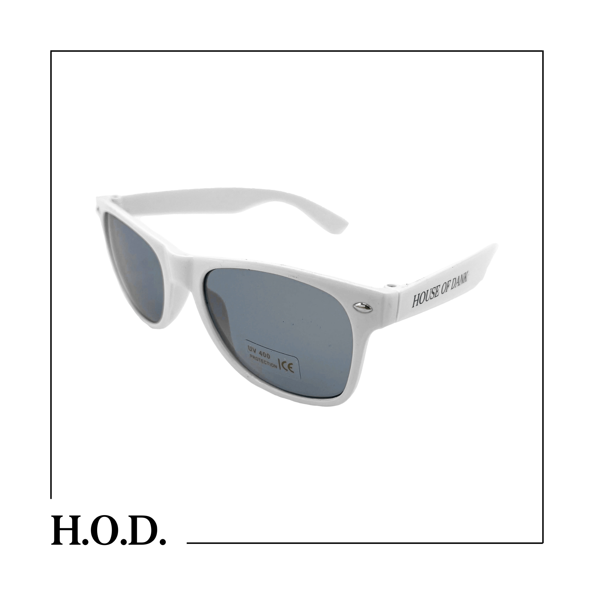 Photograph of product: H.O.D. OG White Sunglasses