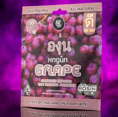 Photograph of product: Dee Grape Gummies 100mg