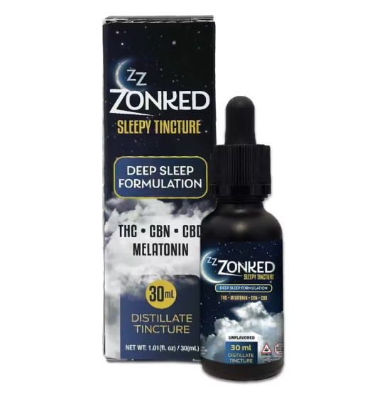 Photograph of product: Zzzonked 1:1:1 Sleepy Tincture 150mg 30ml (TH-oui:CBD:CBN) w/ Melatonin