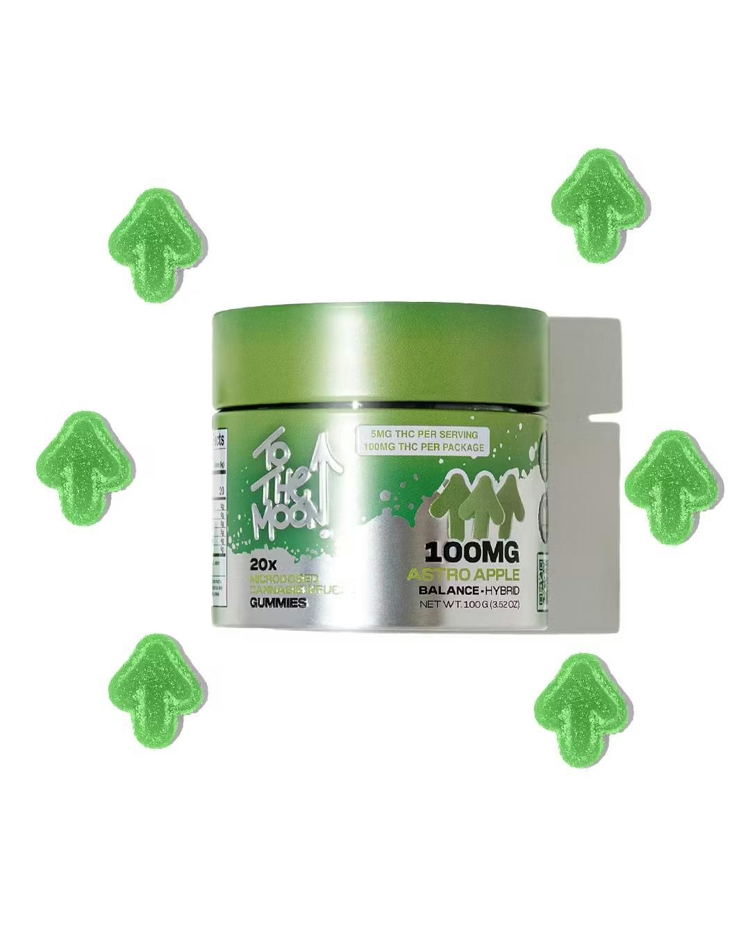 Photograph of product: To The Moon Gummies 100mg - Astro Apple