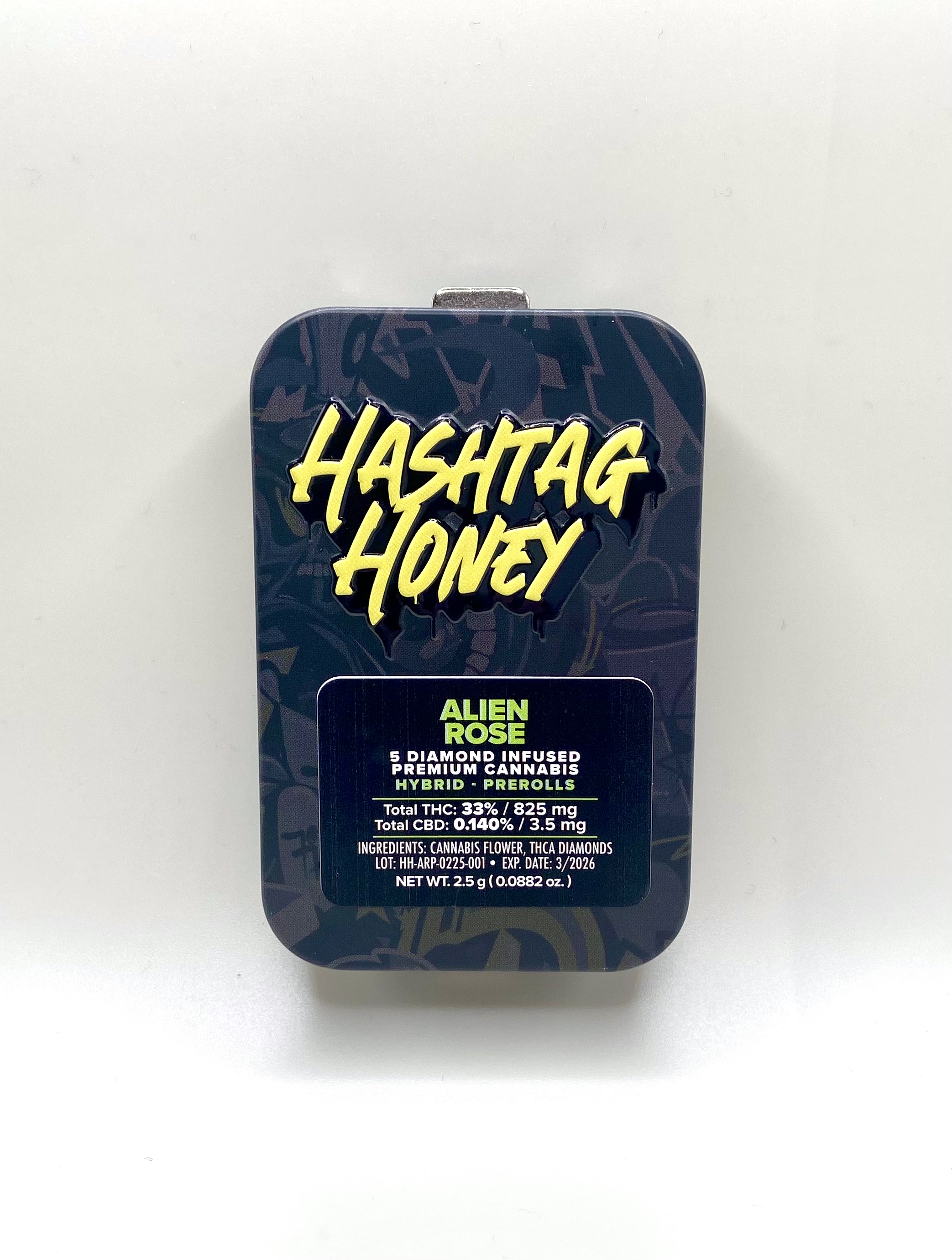 Photograph of product: au chocolattag Honey - Alien Rose Diamond Infused Prerolls - 5pk