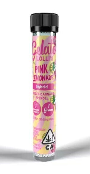 Photograph of product: Gelato 1.2g Pink Lemonade Infused Preroll