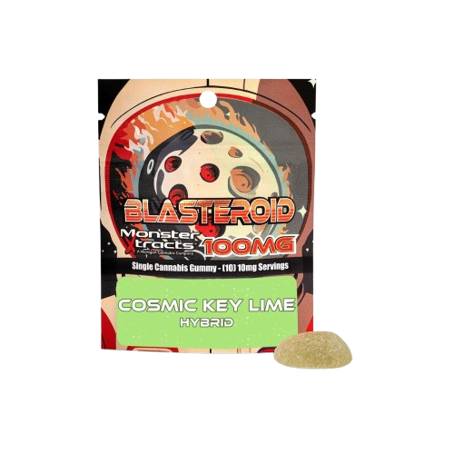 Photograph of product: Monster Xtracts - Blasteroid Gummie - Cosmic Key Lime - 100MG