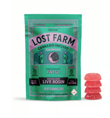Photograph of product: KIVA LOST FARM - Gummies- Watermelon X Fatso Rosin - 100mg - 10ct - Indica Dom