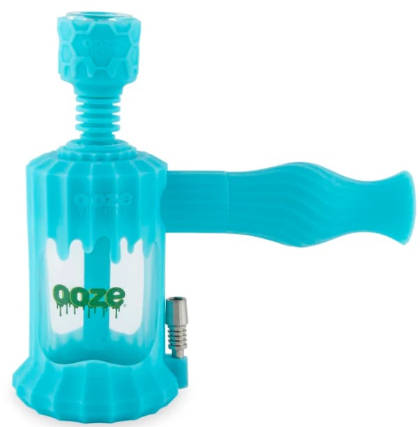 Photograph of product: ESD | Ooze | Clobb | Silicone Water Pipe & Nectar Collector | Aqua Teal | 1