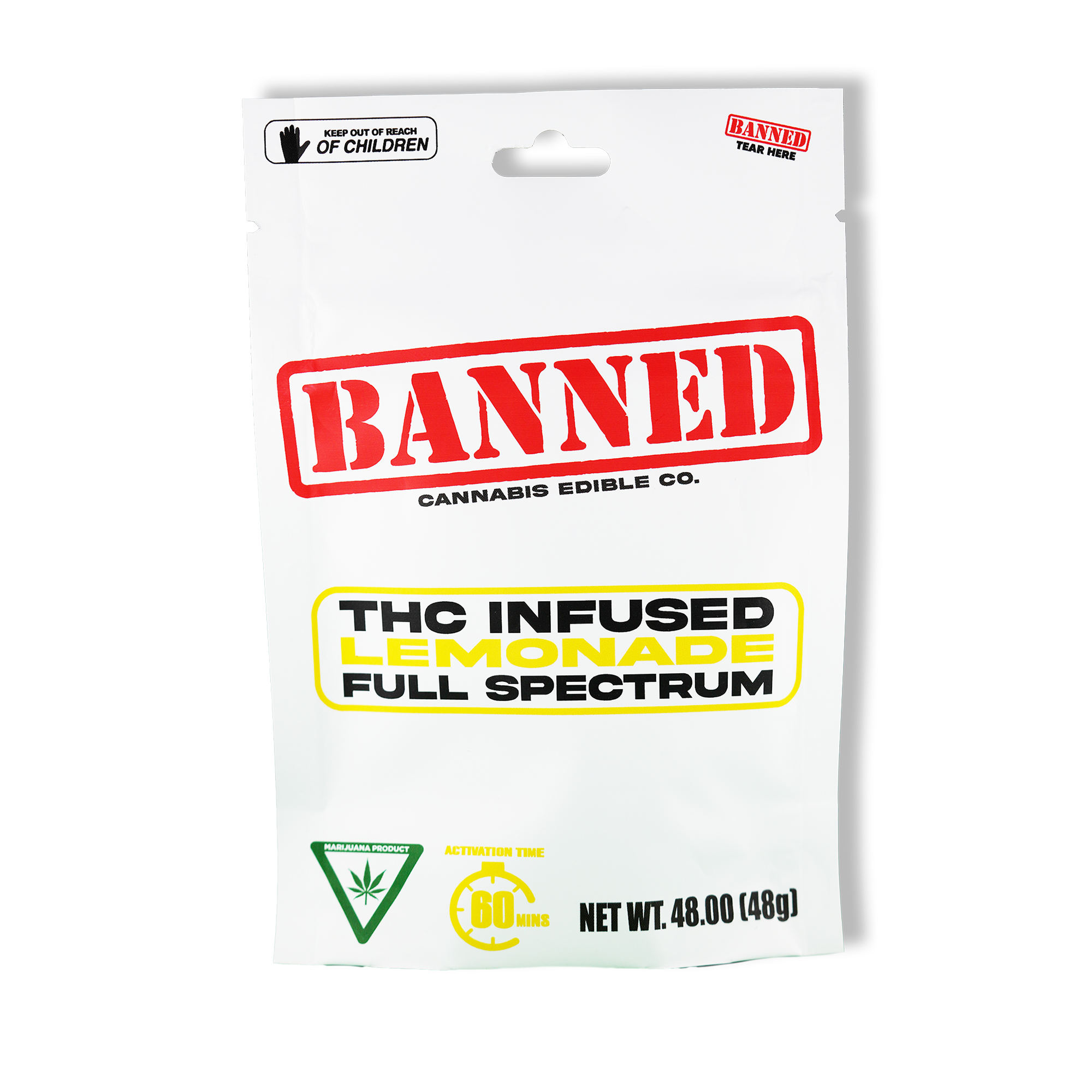 Photograph of product: BANNED | 200MG CLUSTERS GUMMIES 4P | LEMONADE