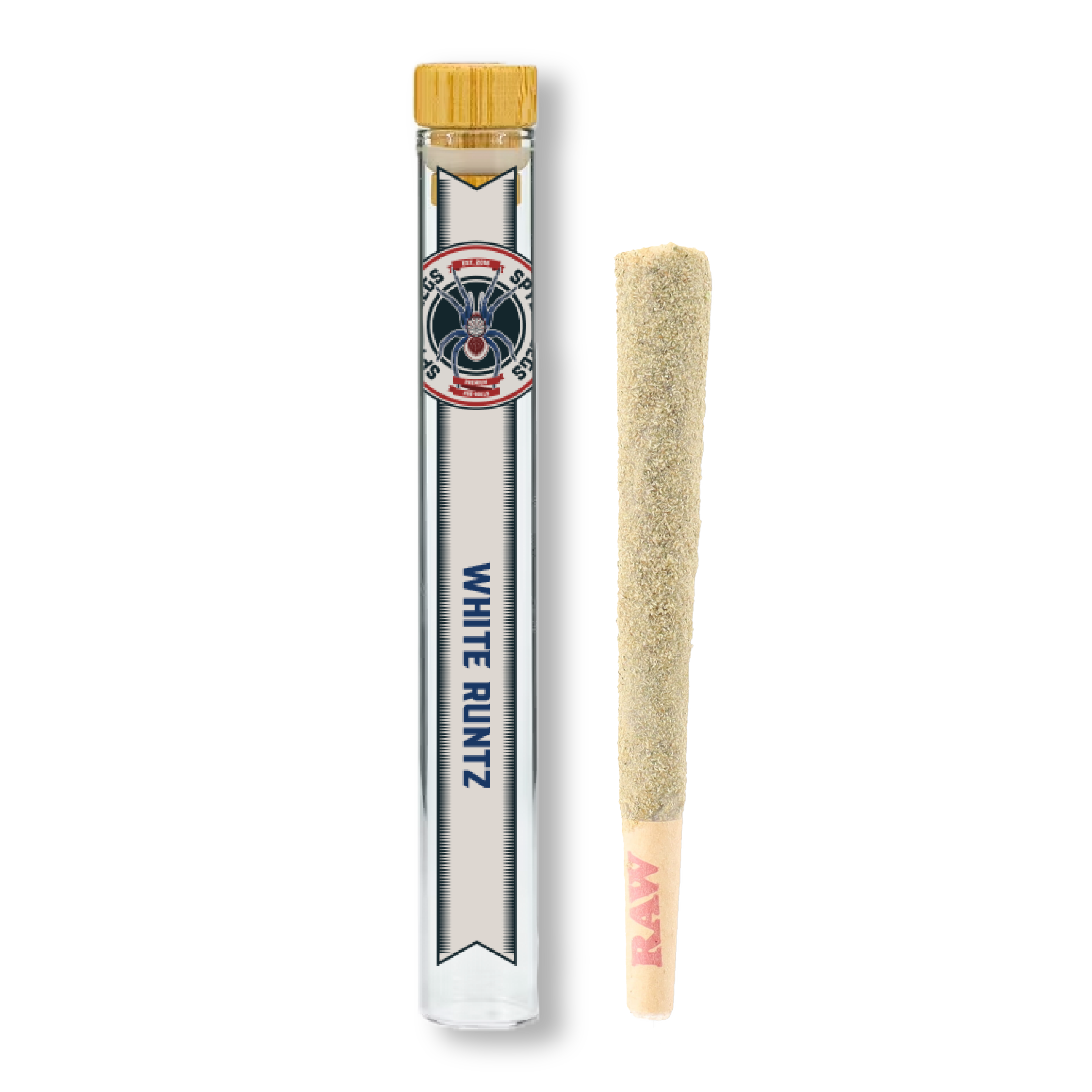 Photograph of Product: 1.25G WHITE RUNTZ SPYDER LEGS INFUSED PRE-ROLL