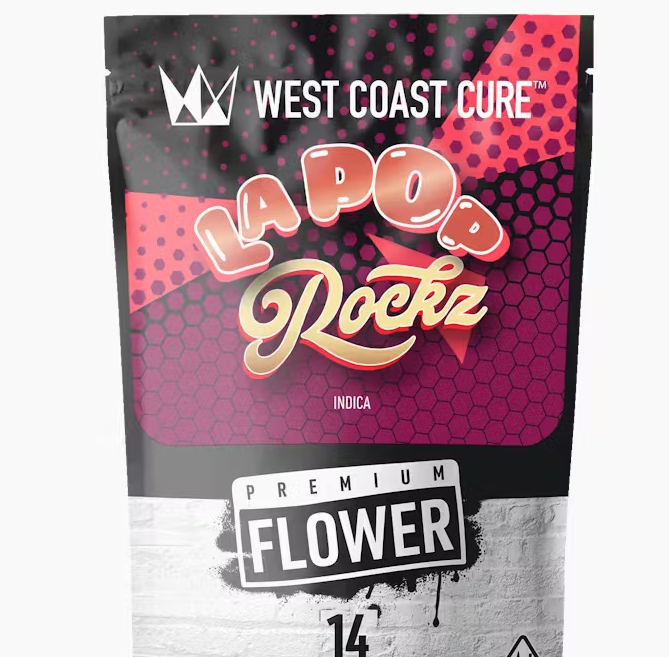 Photograph of product: West Coast Cure LA Pop Rockz Indica Flower 14g