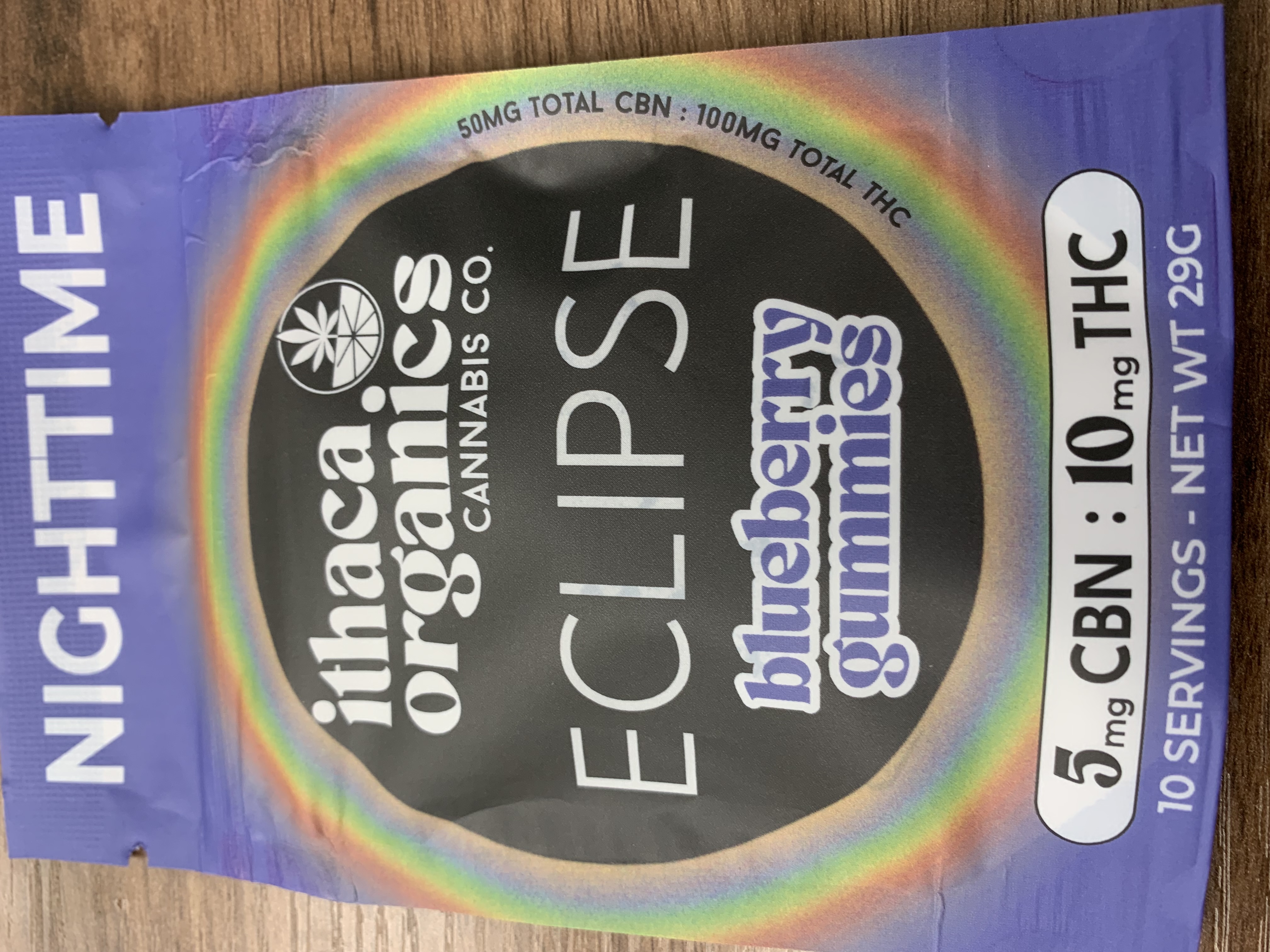 Photograph of product: Ithaca Organics Eclipse TH-oui CBN Gummies 10x5mg  100mg