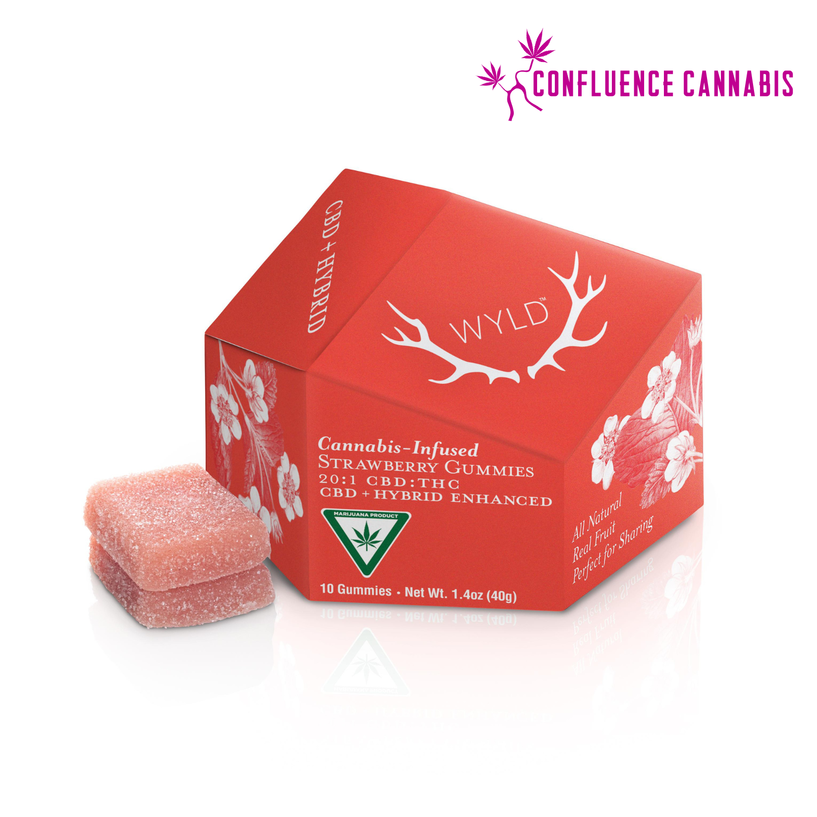 Photograph of product: Strawberry Gummies 1:20 TH-oui:CBD