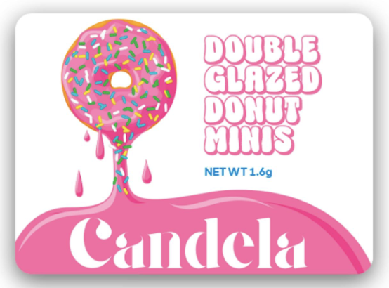 Photograph of product: Candela | Barry Bonds + Blackberry | Double Glazed Donut Minis
