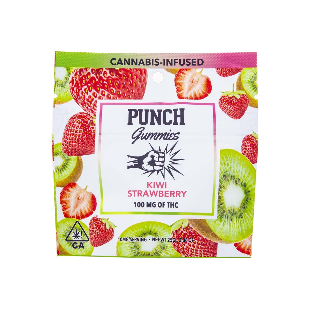 Photograph of product: Punch | Kiwi Strawberry Gummies (100mg TH-oui)