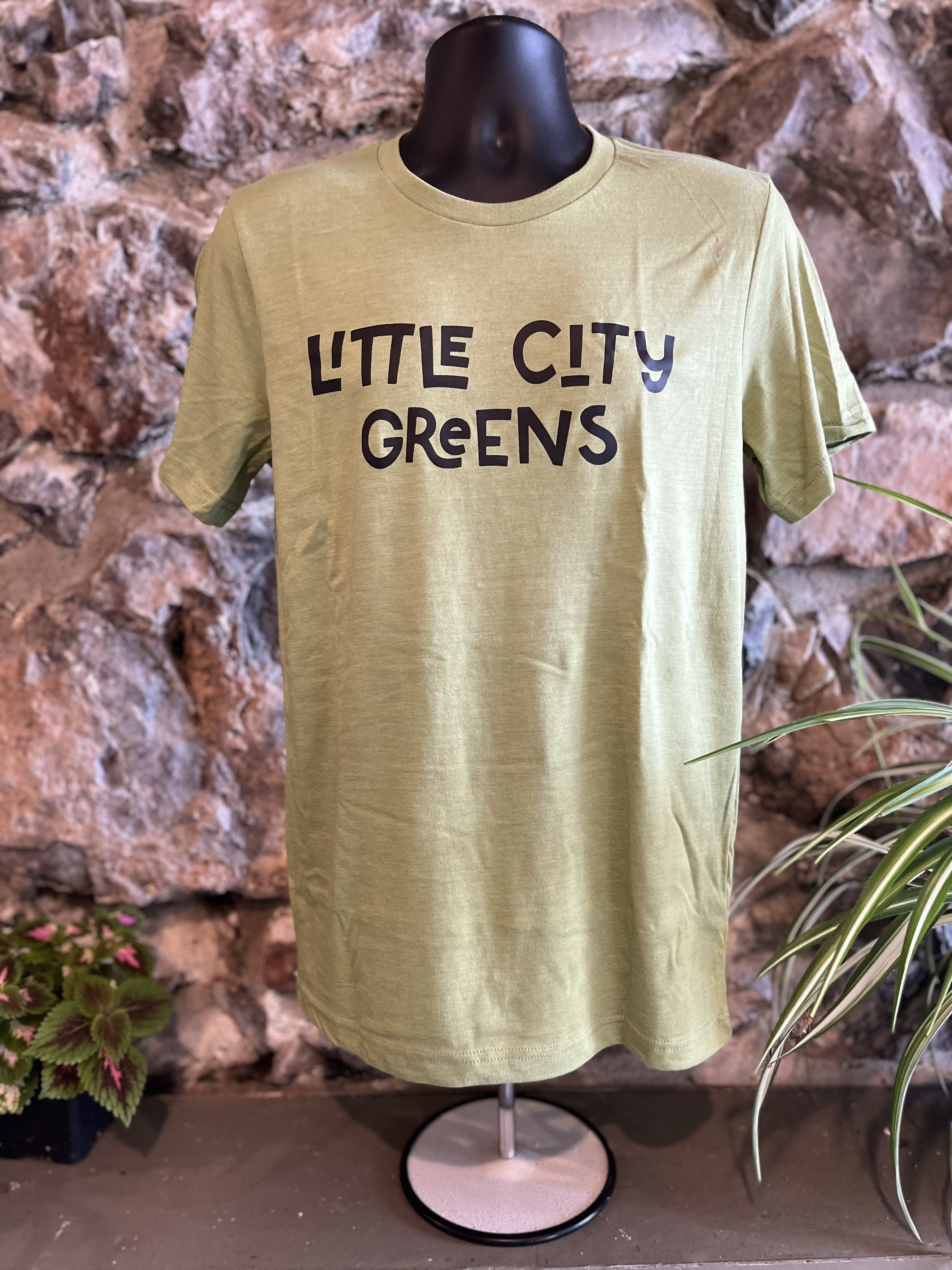 Photograph of product: Little City Greens Logo T Shirt - Chartreuse Green