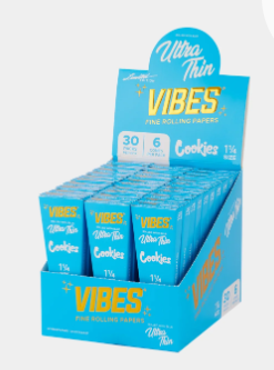 Photograph of product: 1.25" Cookies Ultra Thin Blue Cones | 6pk