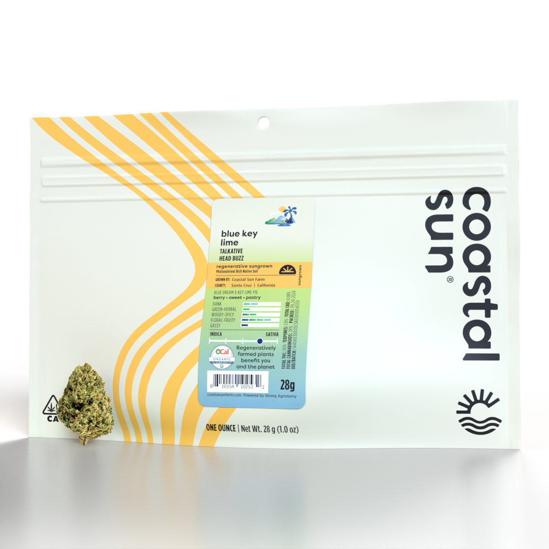 Photograph of product: Blue Key Lime Sungrown Flower 28g