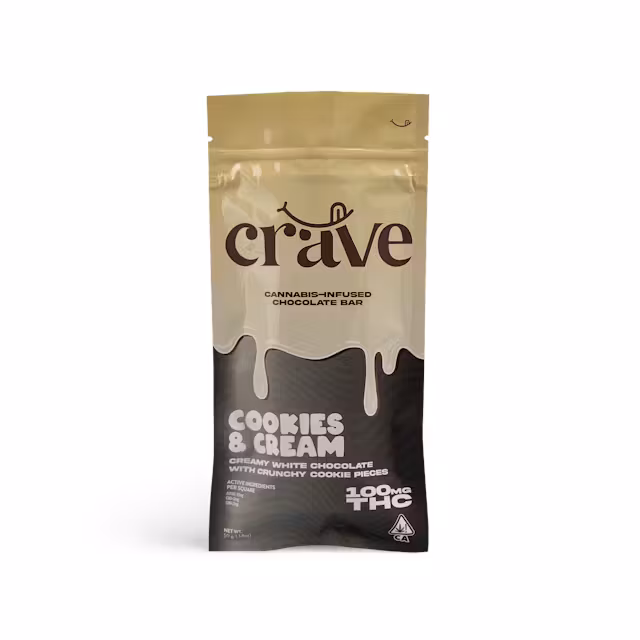 Photograph of Product: Crave | Choc Bar 100mg | Cookies n Cream