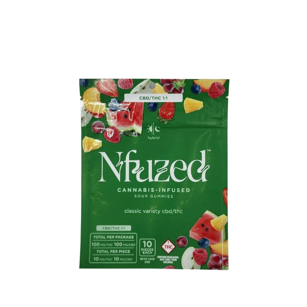 Photograph of product: Variety 1:1 Gummies CBD:TH-oui 10x10mg 100mg
