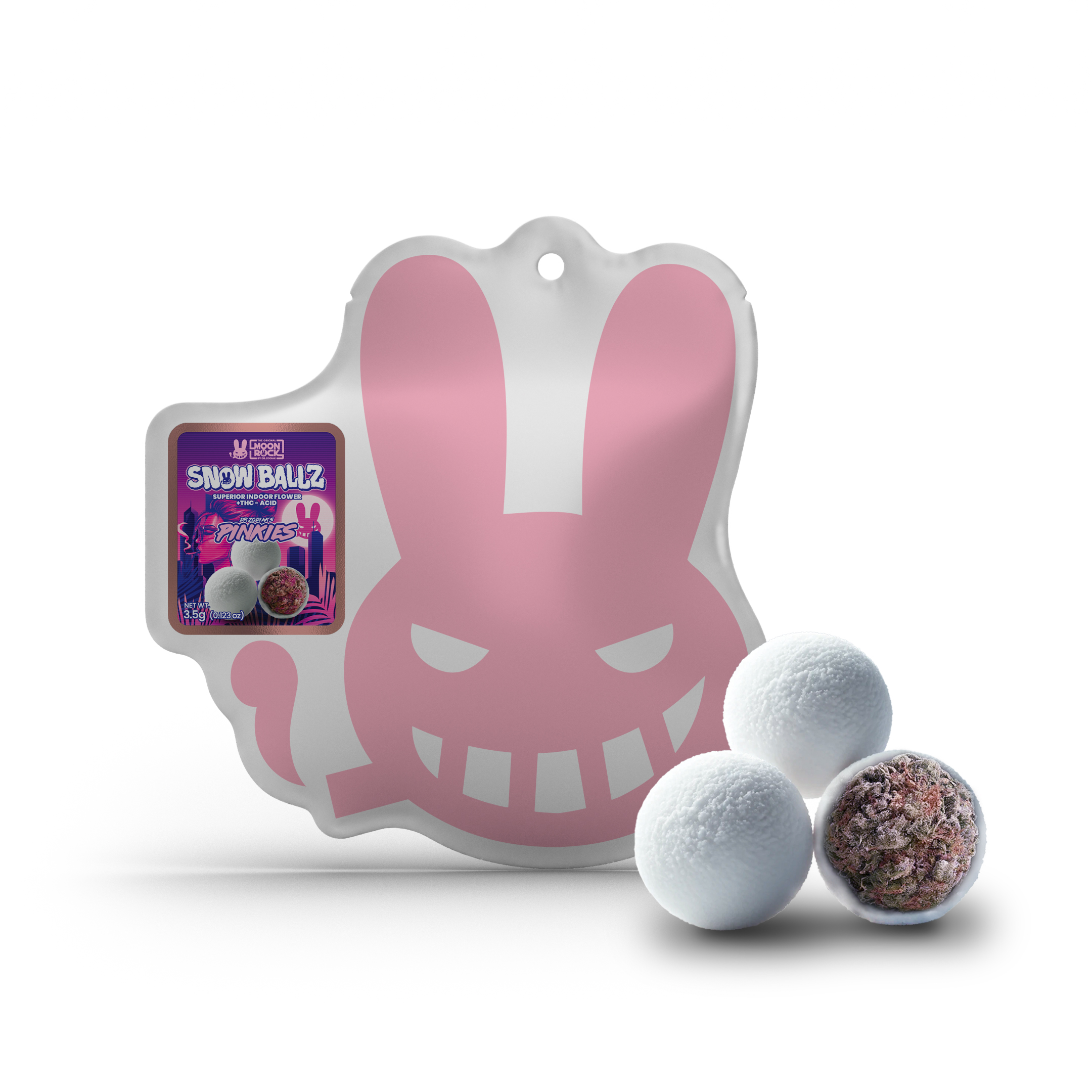 Photograph of Product: Dr. Zodiak's Moonrock Snowballz - Pinkies - 3.5g