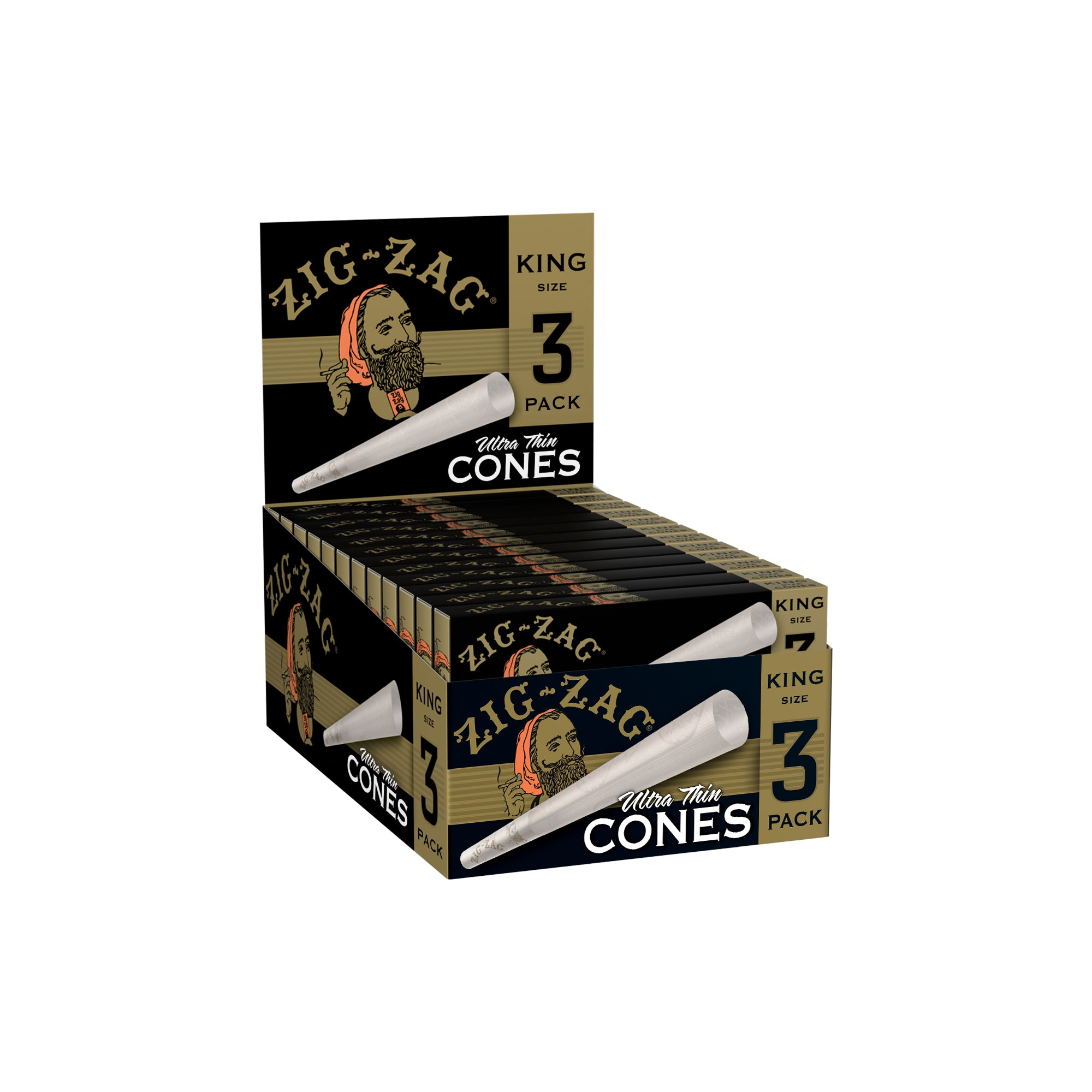 Photograph of product: Zig Zag | 3pk King Size Cones