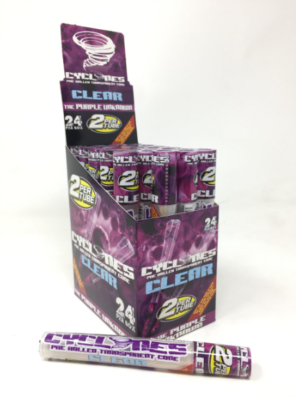 Photograph of product: Cyclones Clear Purple Unknown 2pk
