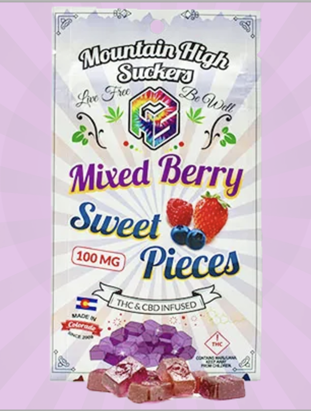 Photograph of product: MHS- Mixed Berry Sweet Pieces - 100mg