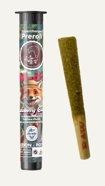 Photograph of product: M-80 Strawberry Candy Infused Preroll