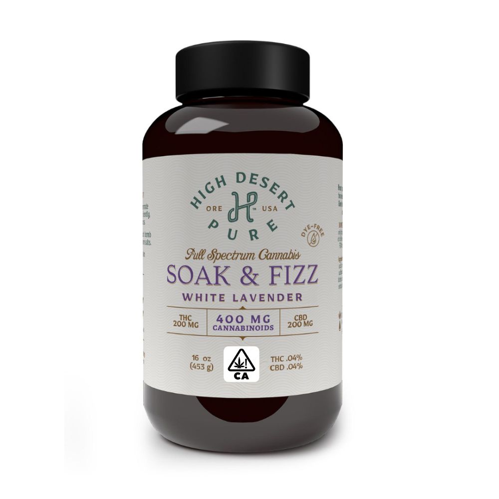 Photograph of product: WHITE LAVENDER 1:1 SOAK & FIZZ 700MG - HIGH DESERT PURE