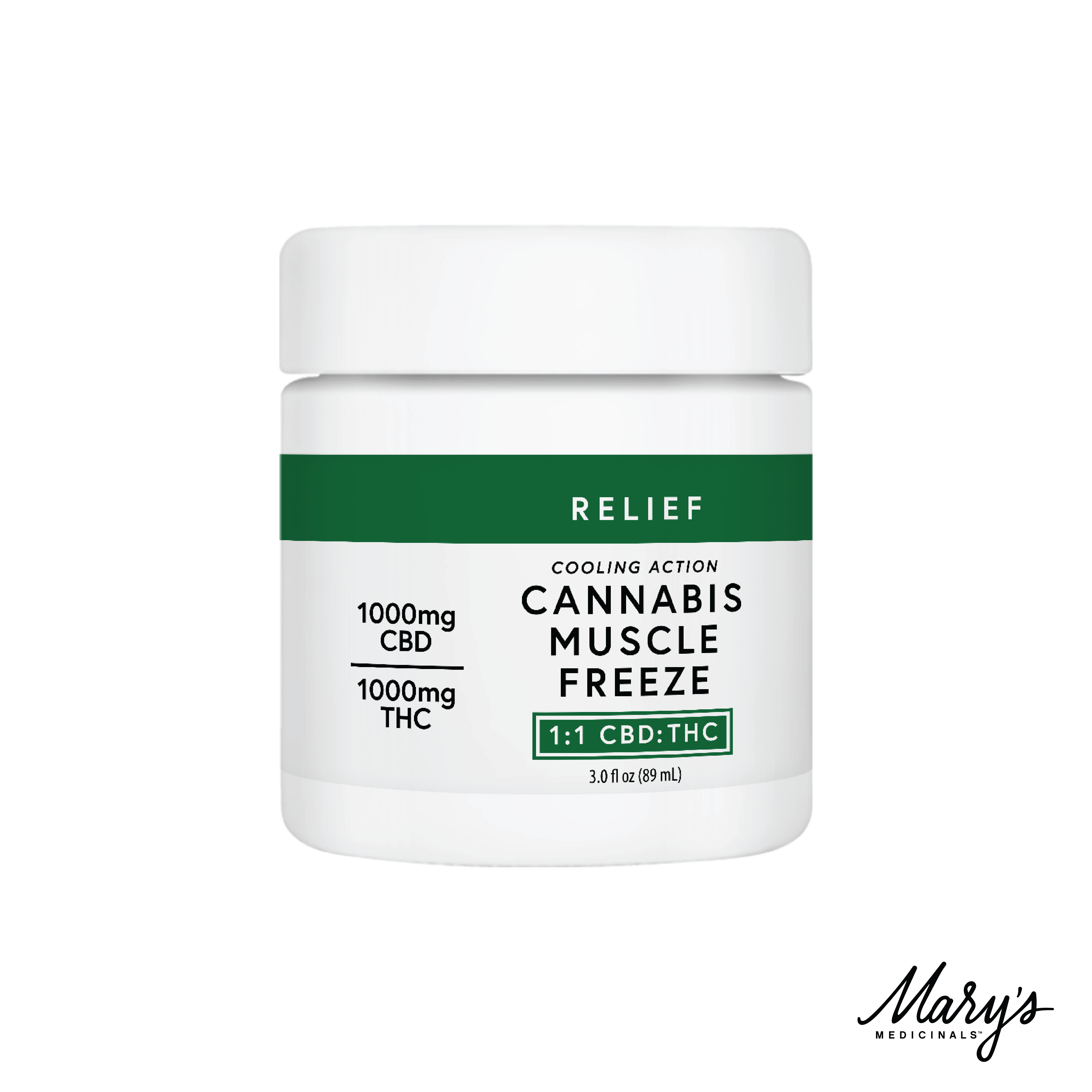 Photograph of product: MARY'S MEDICINALS | Topical | Muscle Freeze | 1:1 TH-oui:CBD | 3oz