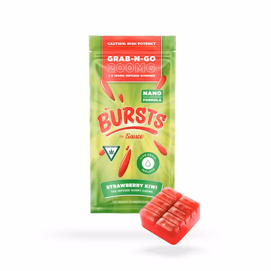 Photograph of product: Sauce | Strawberry Kiwi Bursts | 200mg TH-oui Gummies