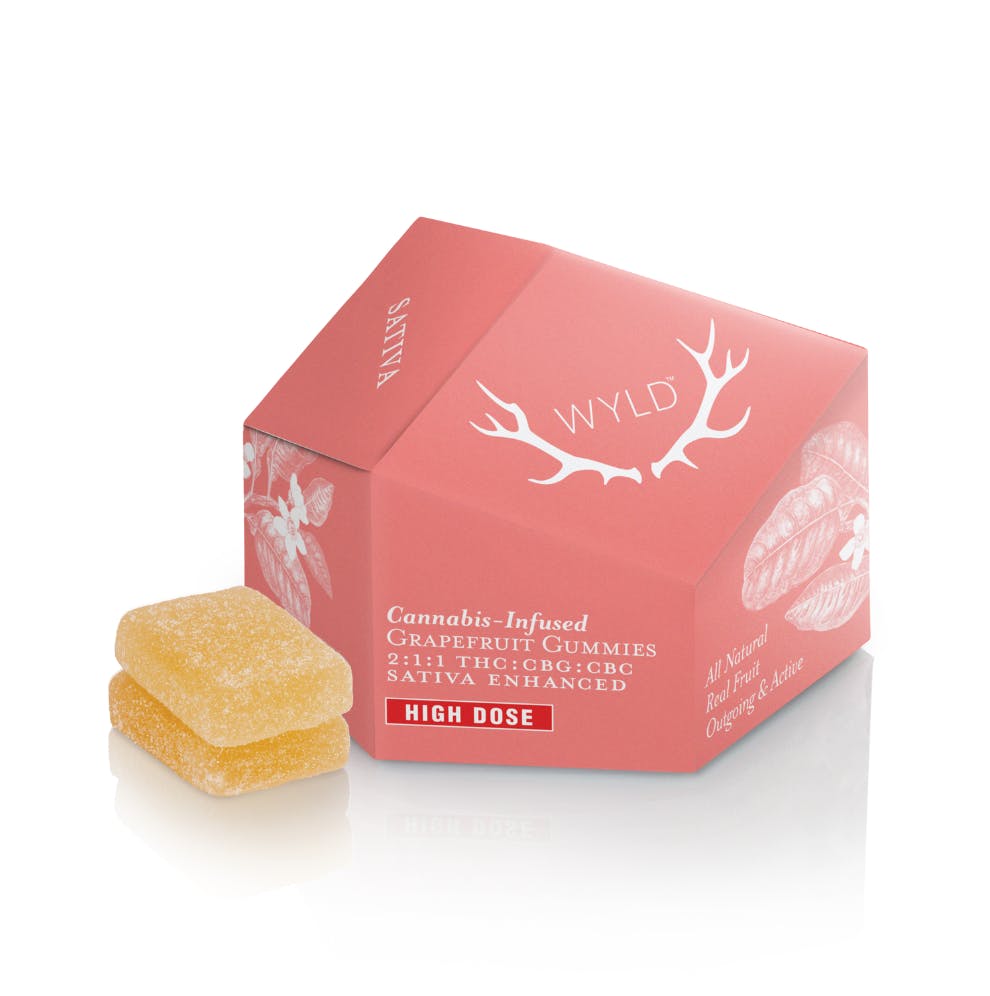 Photograph of product: WYLD Grapefruit Oui'd Enhanced Gummies