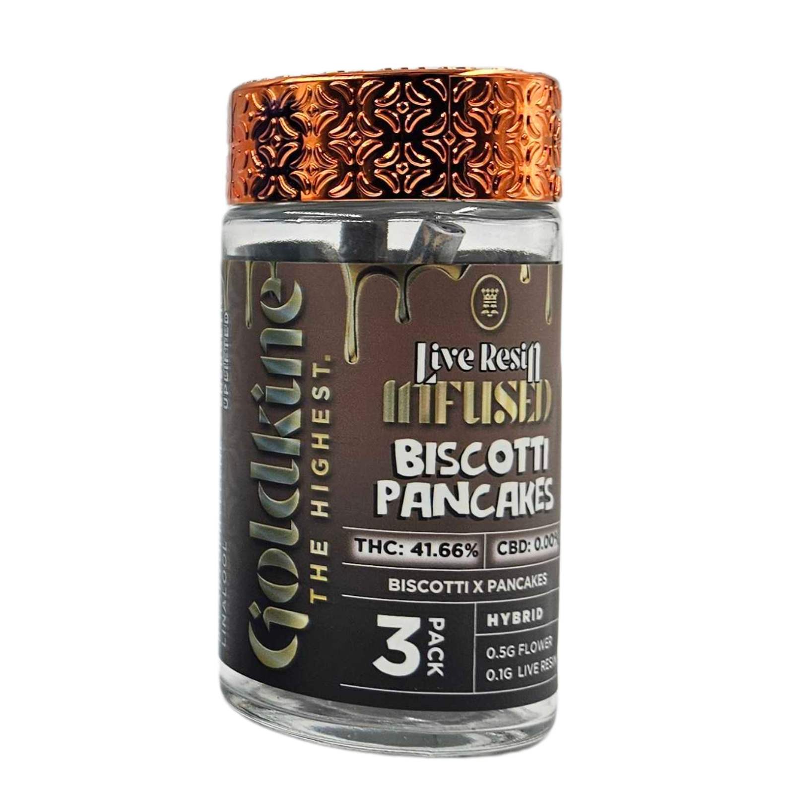 Photograph of product: GOLDKINE | ICC | Infused Preroll Pack | Biscotti Pancakes | 3x.6g