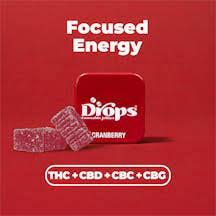 Photograph of product: Drops - Cranberry - 50mg TH-oui/CBD/CBC/CBG Gummy by Drops