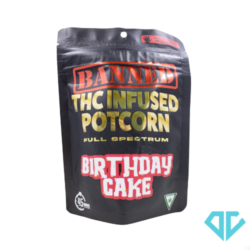 Photograph of product: Banned Birthday Cake Potcorn 200mg