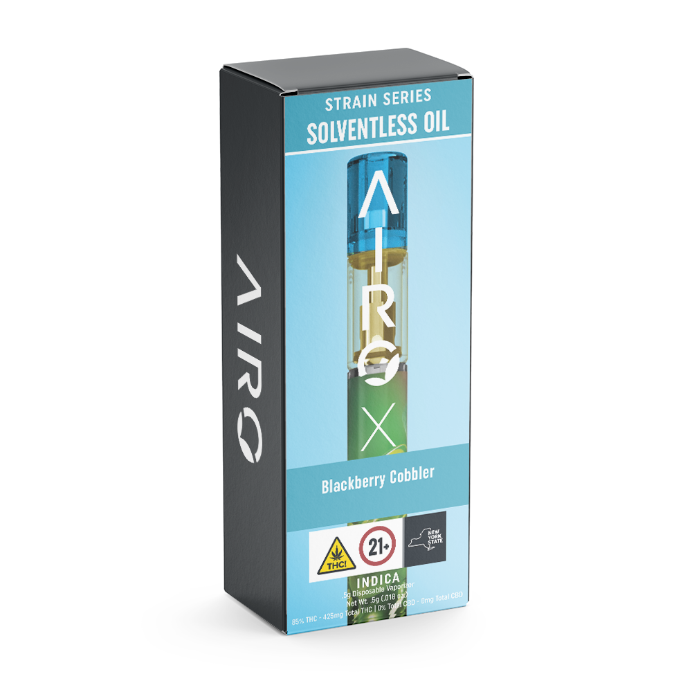 Photograph of product: AIRO X | STRAIN SERIES | SOLVENTLESS OIL AIO | BLACKBERRY COBBLER | .5G