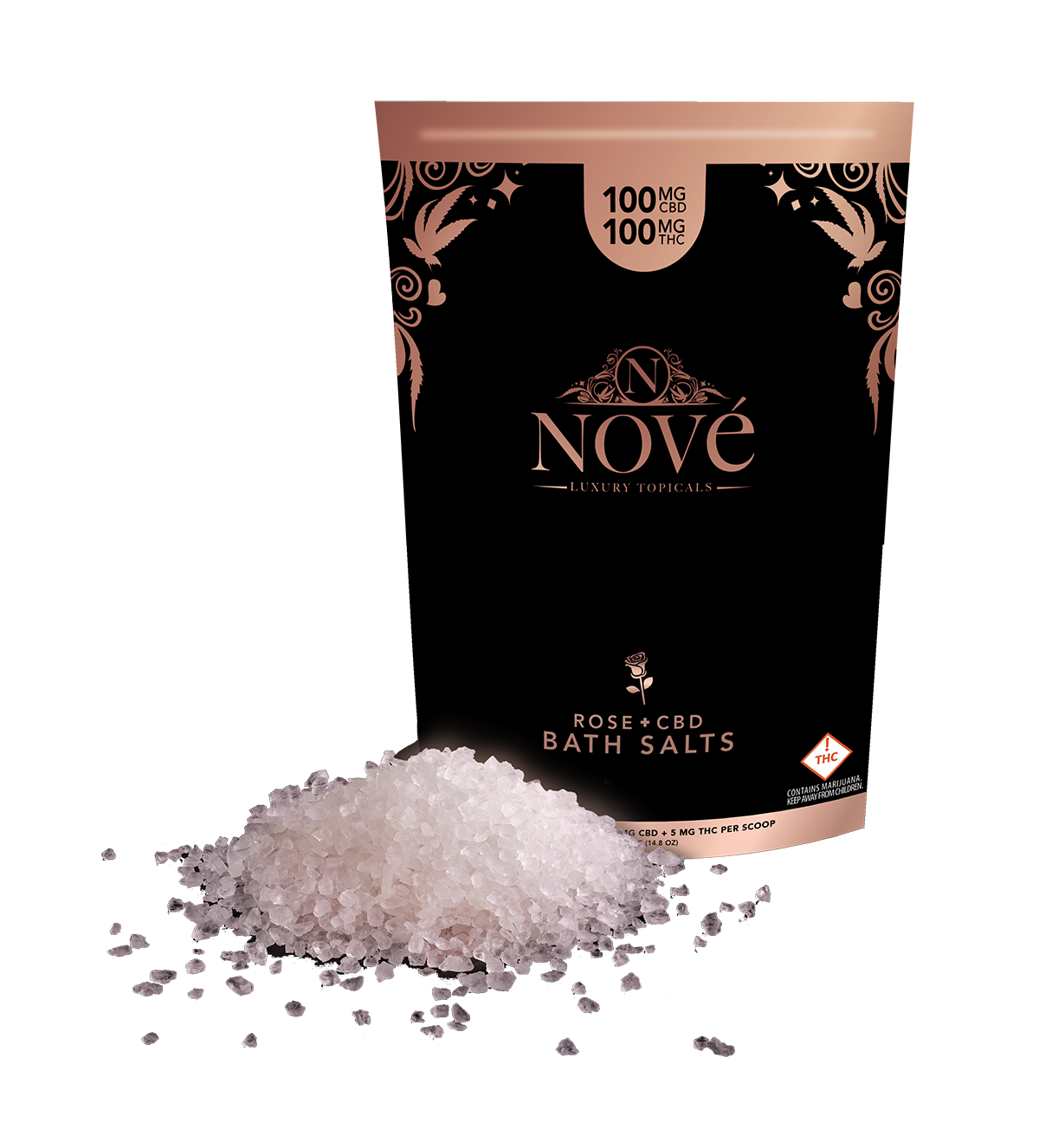 Photograph of product: Nove - Rose 1:1 Bath Salt 100mg