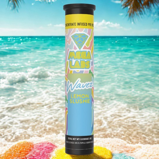 Photograph of product: Wavez Lemon Slushie (H) 1g Live Resin Infused Pre Roll