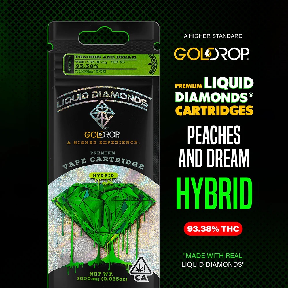 Photograph of product: Goldrop 1G Diamond Cartridge - Peaches & Dream