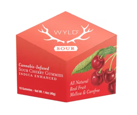 Photograph of product: Wyld Gummies 100mg Sour Cherry