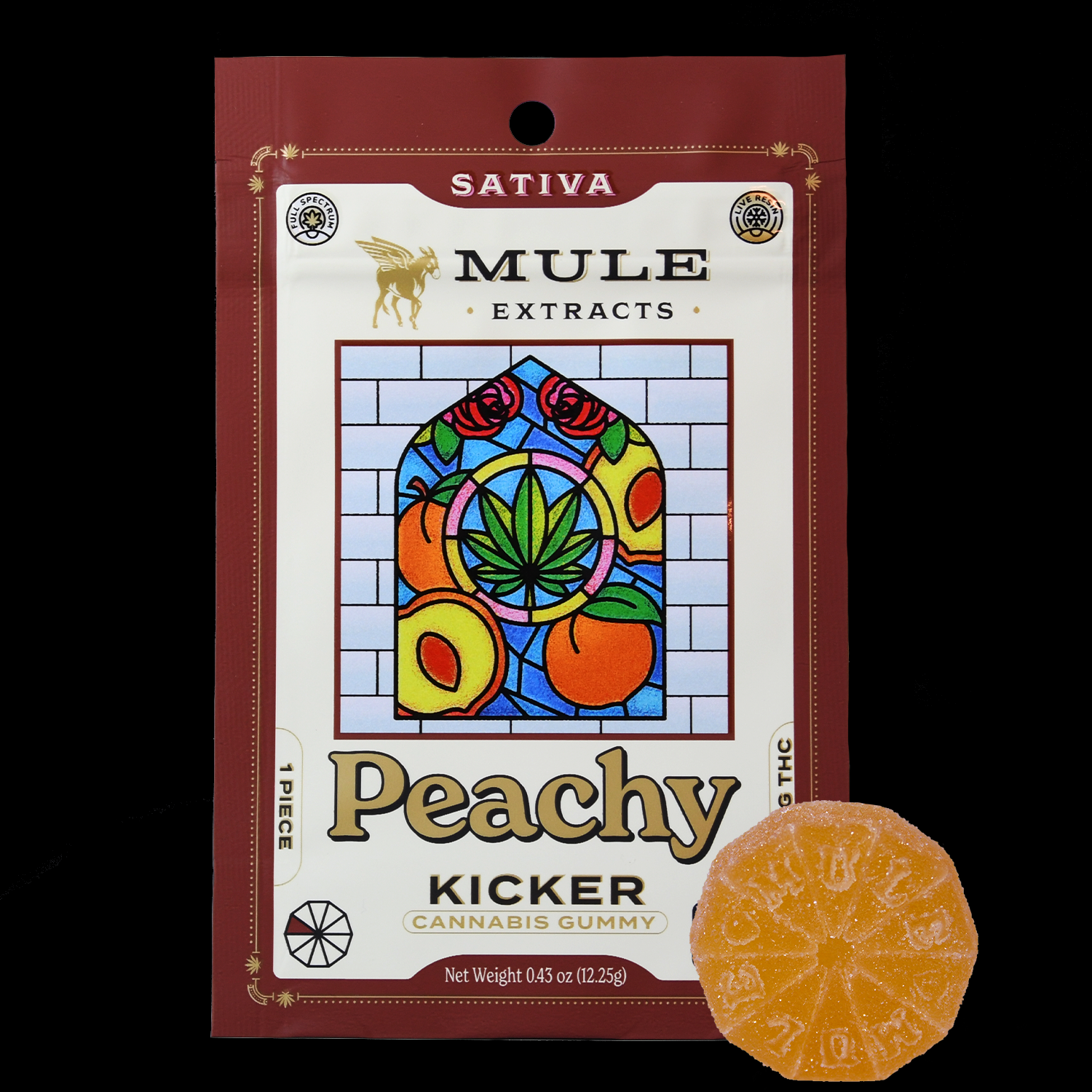 Photograph of product: 100mg Peachy Kicker (Oui'd)