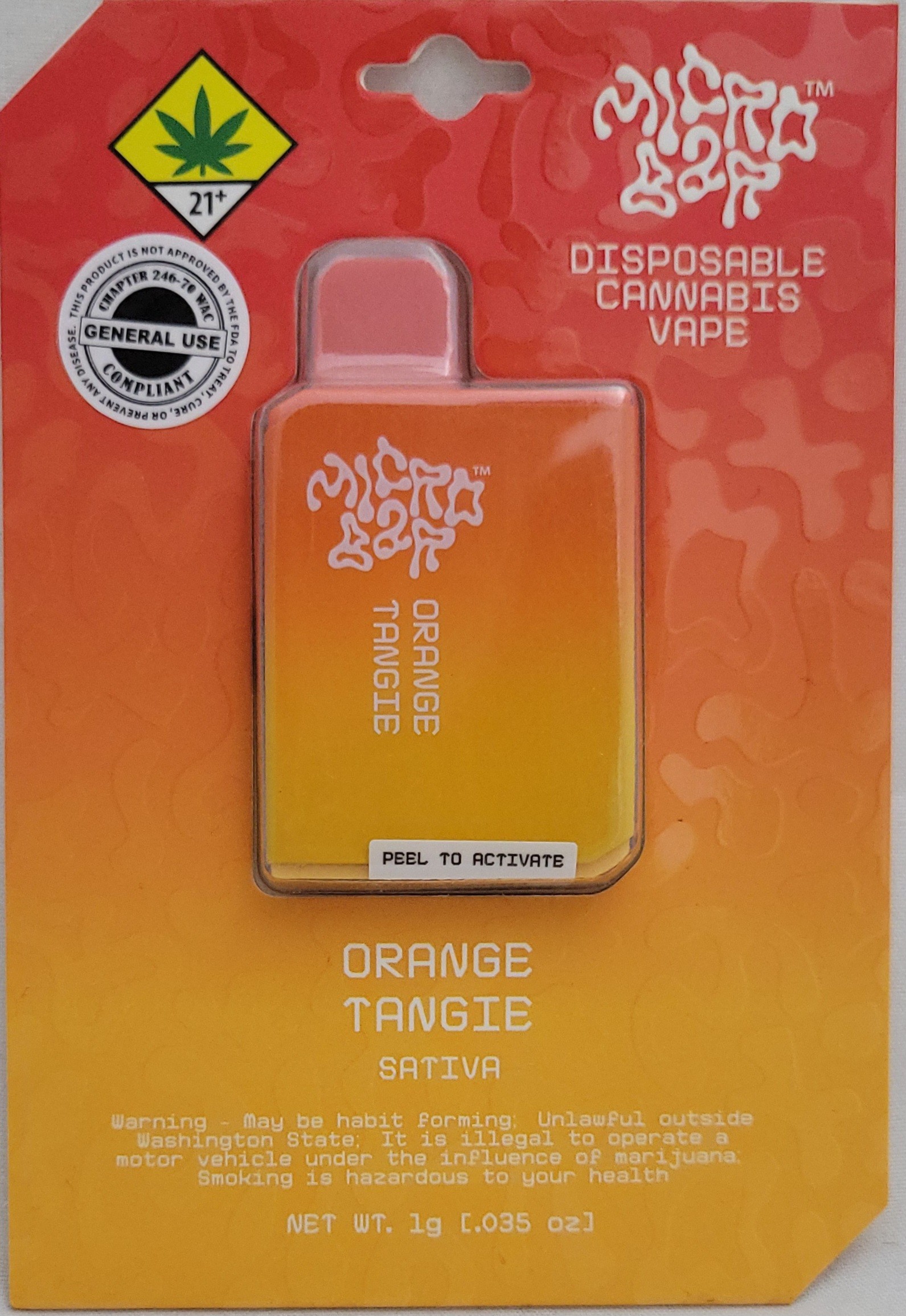 Photograph of product: Orange Tangie | 1g *General Use Compliant*