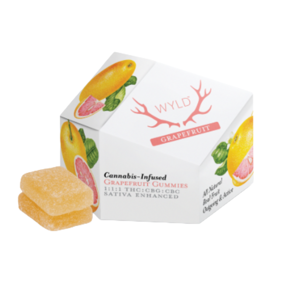 Photograph of product: WYLD - GRAPEFRUIT 1:1:1 100MG